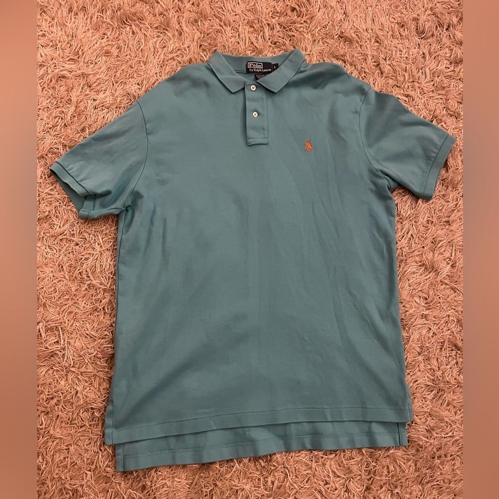 Polo by Ralph Lauren Men's Teal Polo Shirt size large